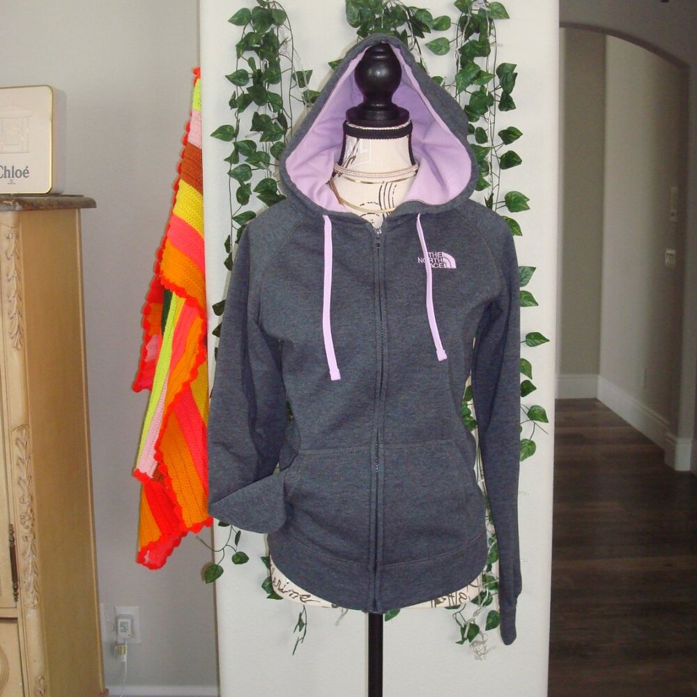 NORTH FACE CUTE FLEECE ZIP UP JACKET WITH HOOD